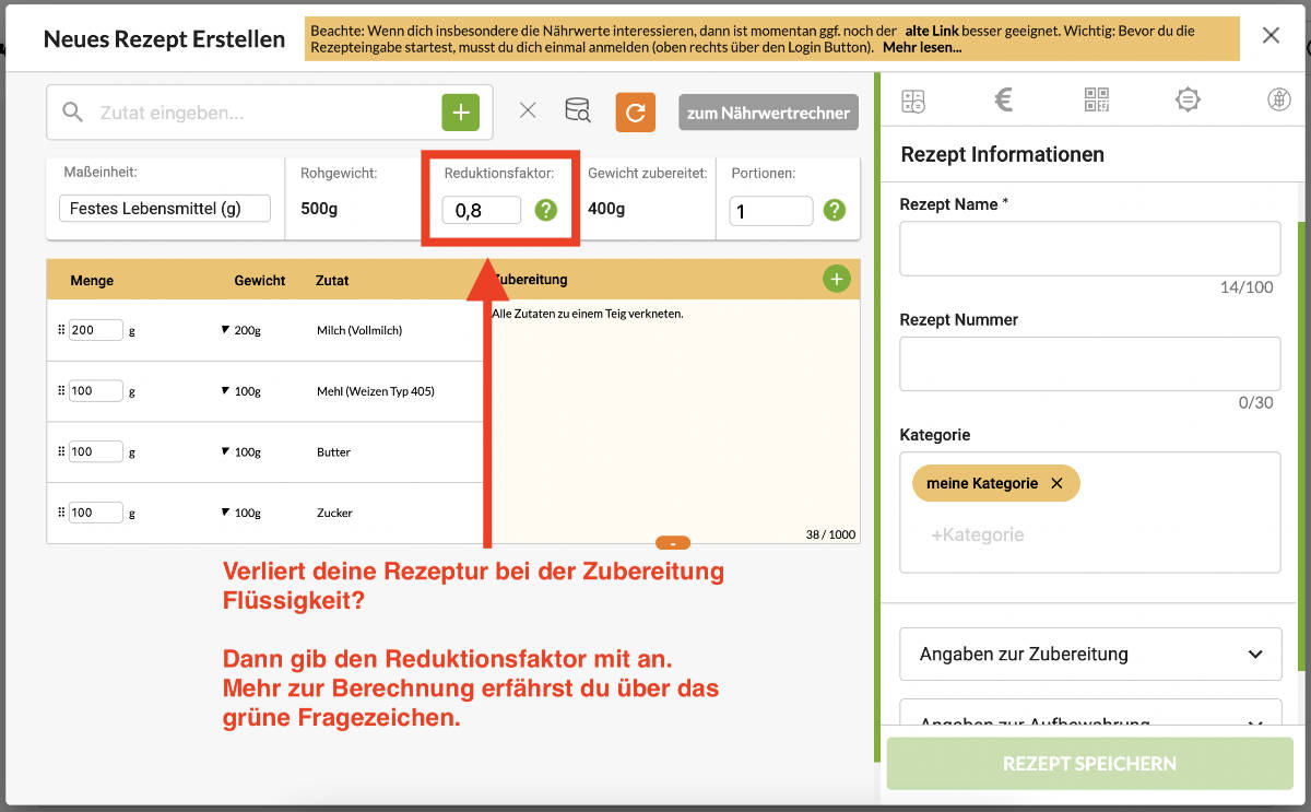 Reduktionsfaktor
